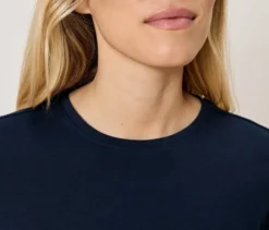 Basic Halbarmshirt, dunkelblau