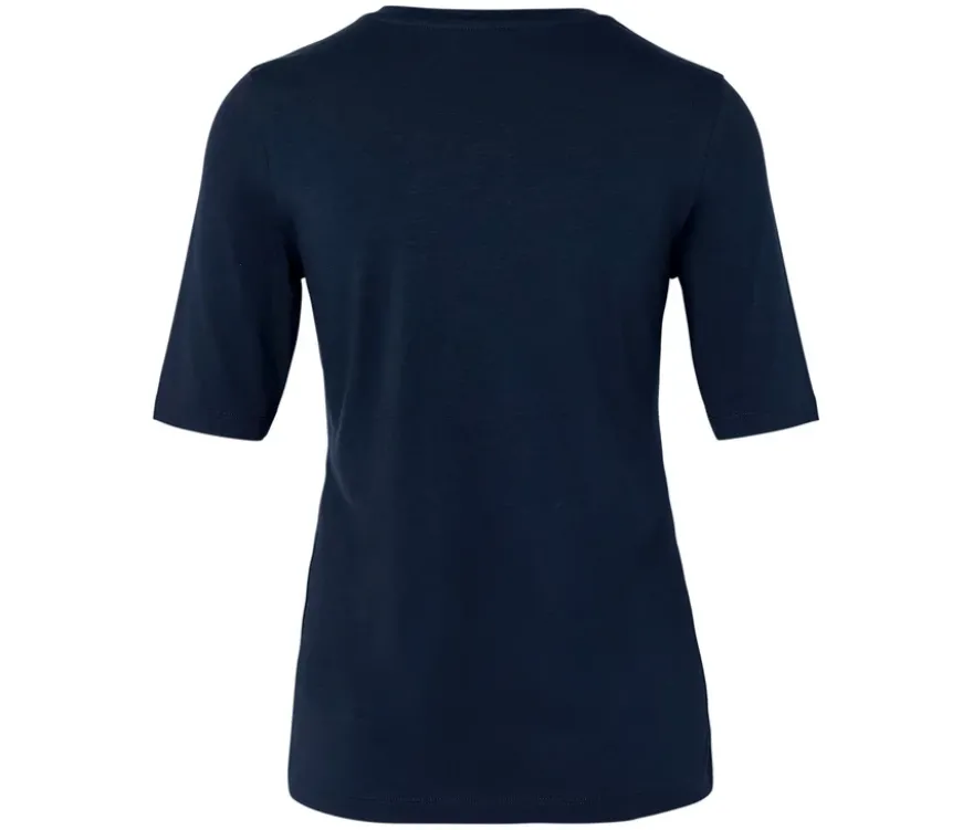 Basic Halbarmshirt, dunkelblau