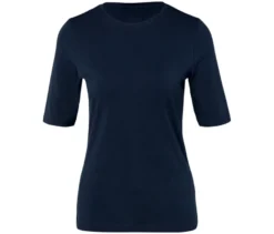 Basic Halbarmshirt, dunkelblau
