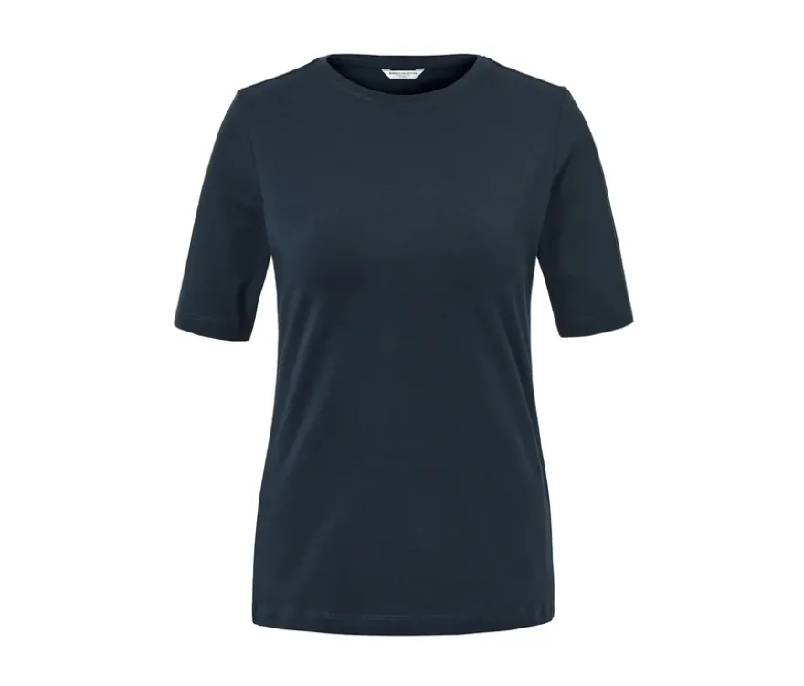 Basic Halbarmshirt, dunkelblau