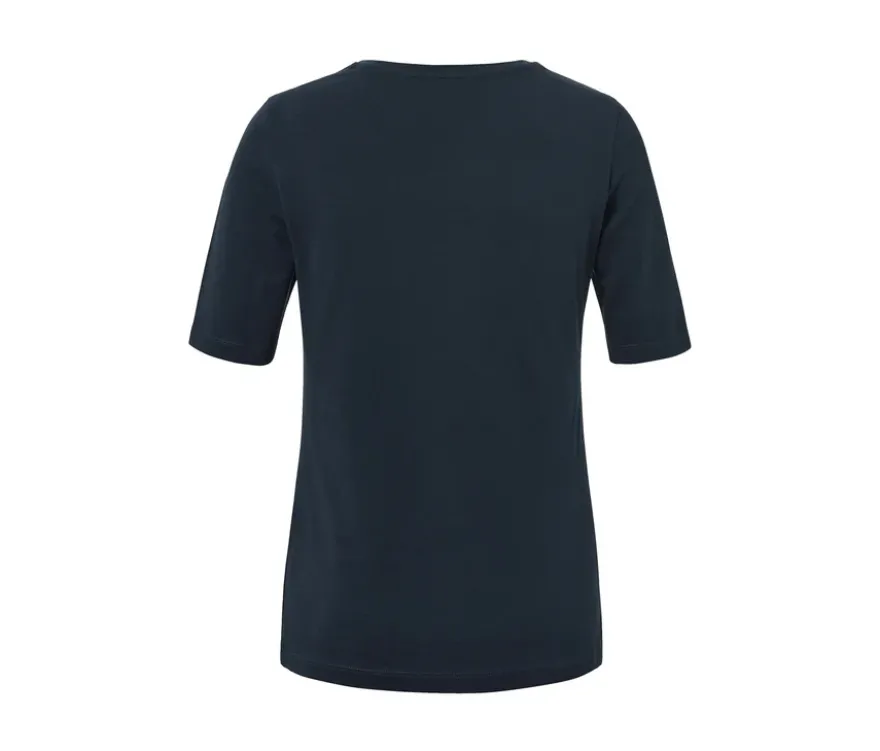 Basic Halbarmshirt, dunkelblau