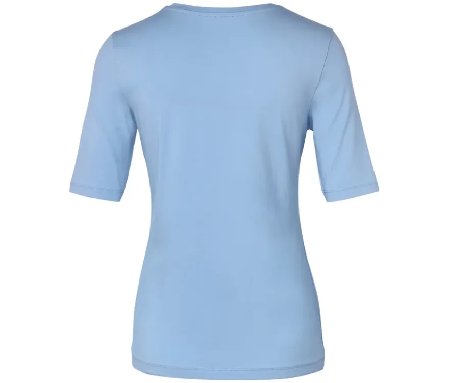 Basic Halbarmshirt, hellblau