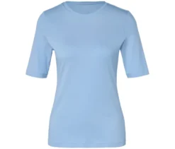 Basic Halbarmshirt, hellblau