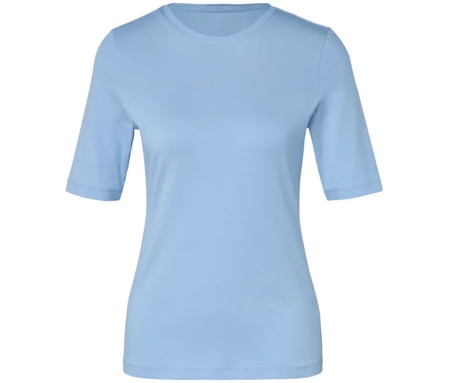 Basic Halbarmshirt, hellblau