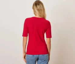 Basic Halbarmshirt, rot