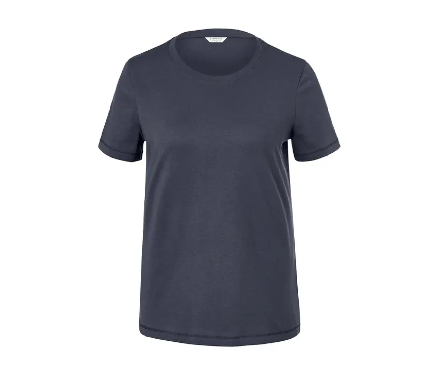 Basic T-Shirt, rauchblau