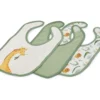 3 Baumwoll-Baby-Lätzchen mit Tiermotiven