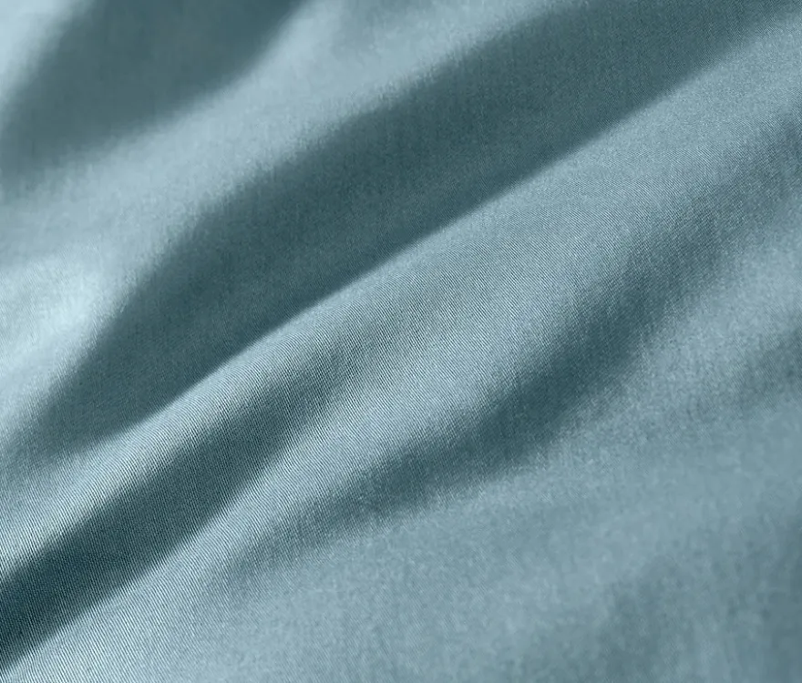 Baumwollsatin-Bettwäsche, blau, Normalgröße