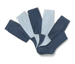 5 Baumwoll-Strumpfhosen, blau