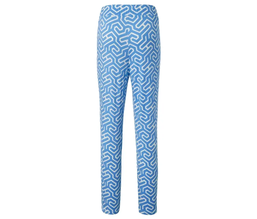 Bedruckte Jerseyhose, blau