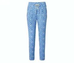 Bedruckte Jerseyhose, blau
