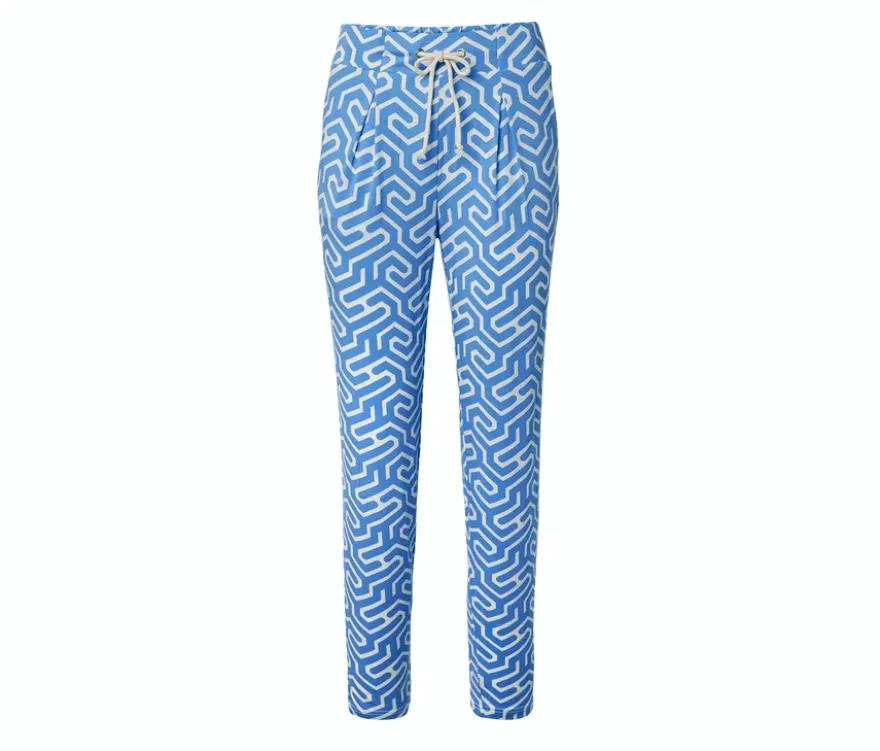 Bedruckte Jerseyhose, blau