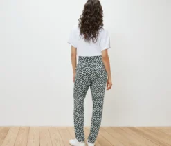 Bedruckte Jerseyhose, grün