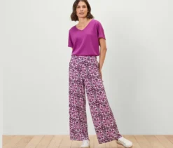 Bedruckte Palazzohose, berry