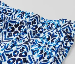 Bedruckte Palazzohose, blau