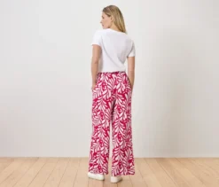 Bedruckte Palazzohose, pink