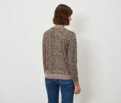 Bedruckter Feinstrick-Cardigan