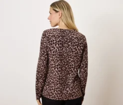 Bedrucktes Blusenshirt aus Modal-Mix
