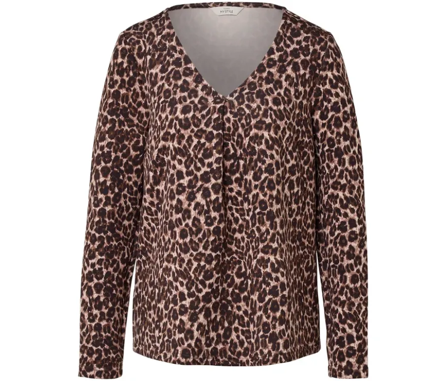Bedrucktes Blusenshirt aus Modal-Mix