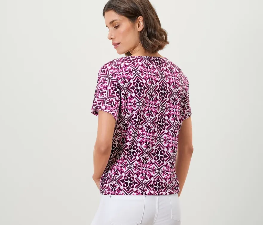 Bedrucktes Blusenshirt, berry