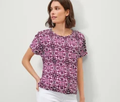 Bedrucktes Blusenshirt, berry