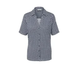 Bedrucktes Blusenshirt mit Knopfleiste