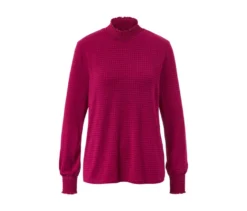 Bedrucktes Blusenshirt mit Stehkragen