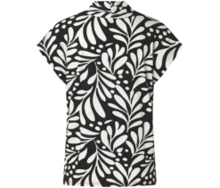 Bedrucktes Blusenshirt mit V-Ausschnitt
