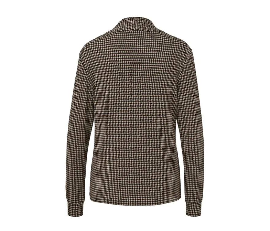 Bedrucktes Blusenshirt mit V-Ausschnitt