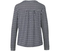 Bedrucktes Blusenshirt, navy
