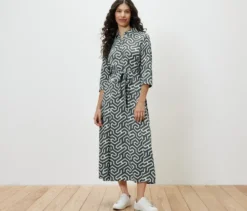 Bedrucktes Hemdblusenkleid