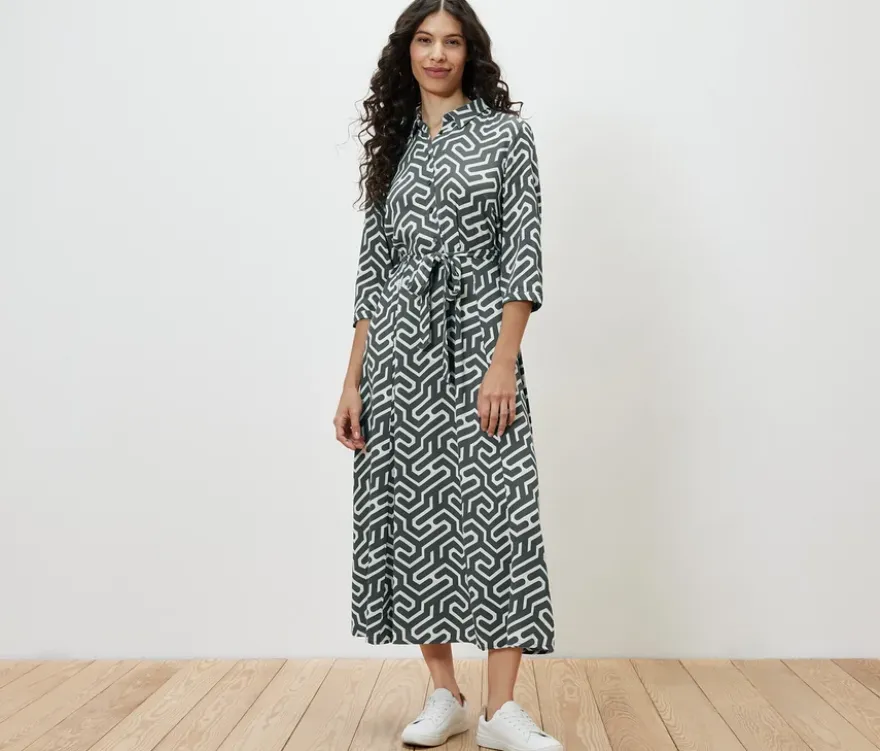 Bedrucktes Hemdblusenkleid