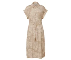 Bedrucktes Leinenkleid