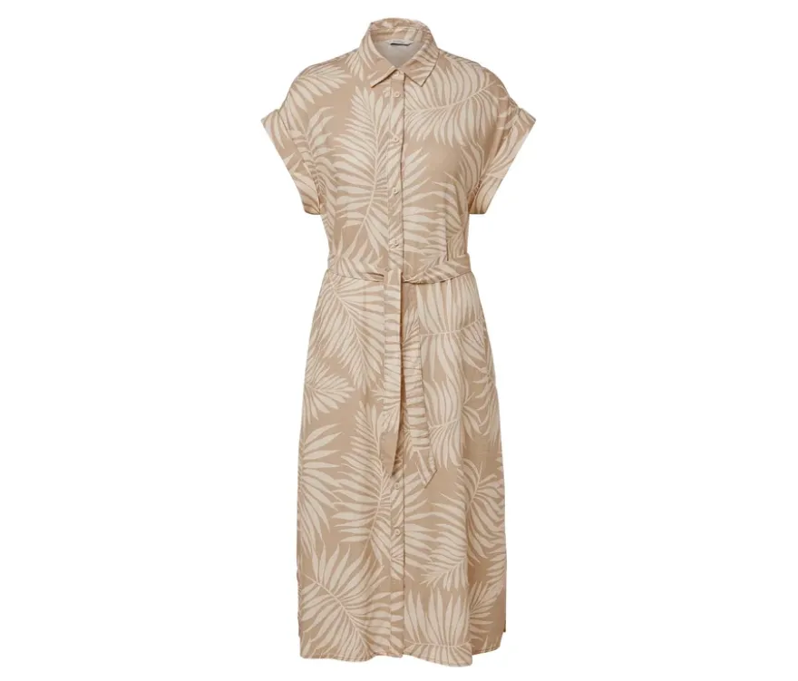 Bedrucktes Leinenkleid