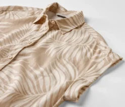 Bedrucktes Leinenkleid