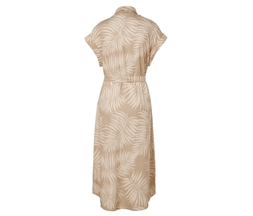 Bedrucktes Leinenkleid