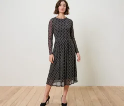 Bedrucktes Mesh-Kleid