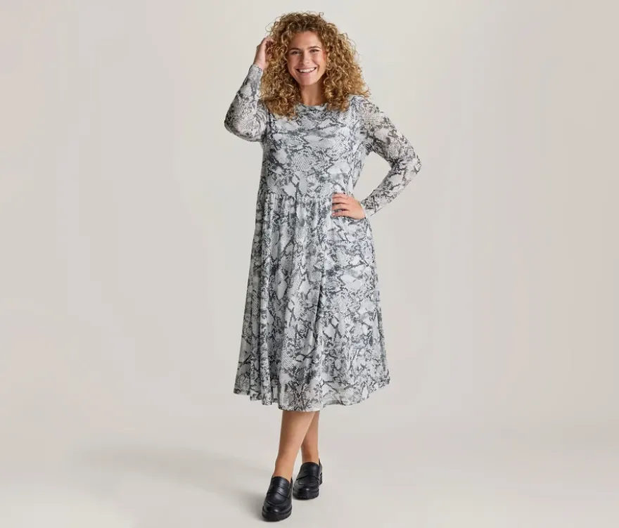 Bedrucktes Mesh-Kleid