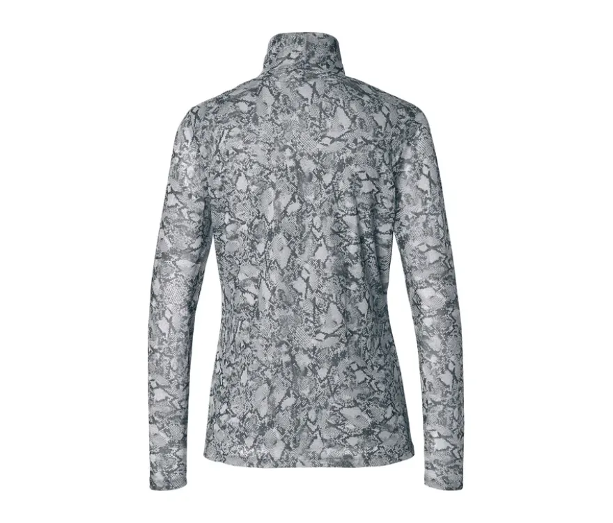 Bedrucktes Mesh-Rollkragenshirt