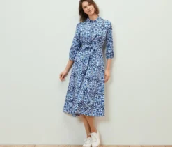 Bedrucktes Midi-Kleid