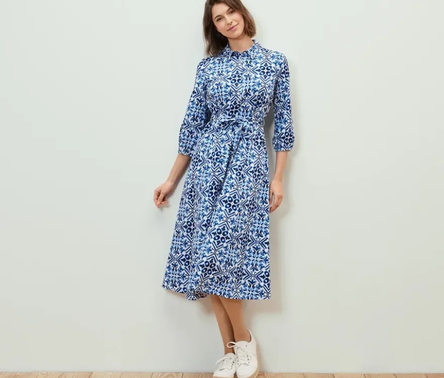 Bedrucktes Midi-Kleid