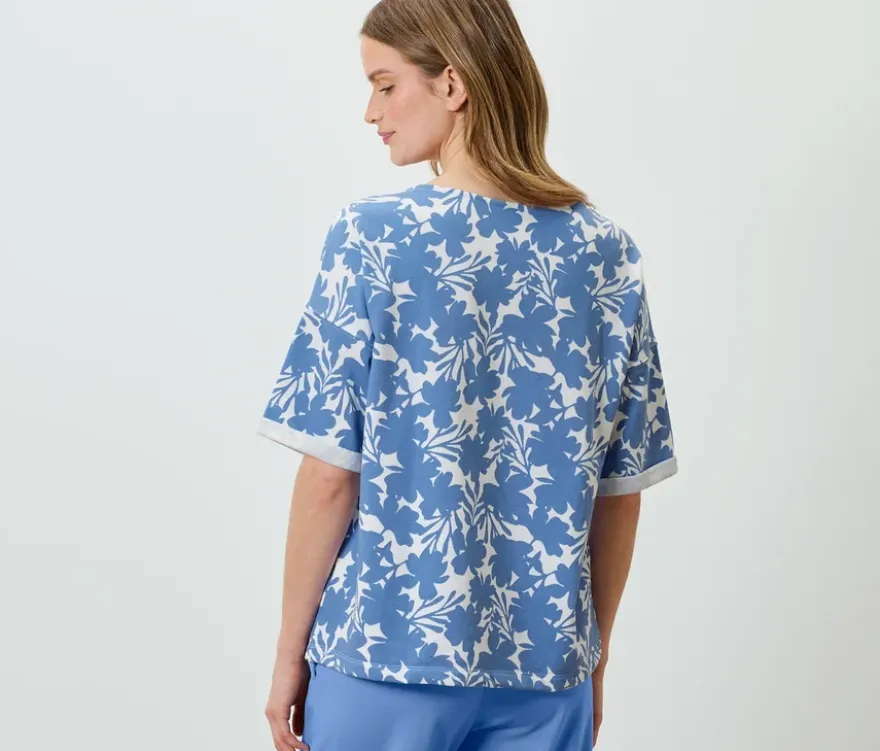 Bedrucktes Sweatshirt, hellblau