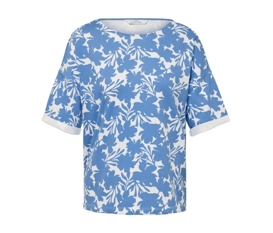 Bedrucktes Sweatshirt, hellblau