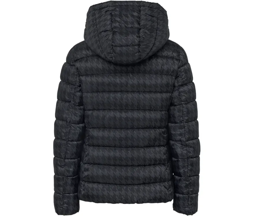 Bedruckte Steppjacke mit Kapuze