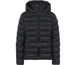 Bedruckte Steppjacke mit Kapuze