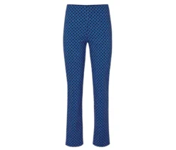 Bedruckte Stretchhose, kobaltblau