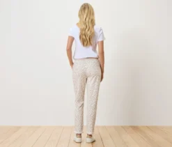 Bedruckte Sweatpants, sandfarben