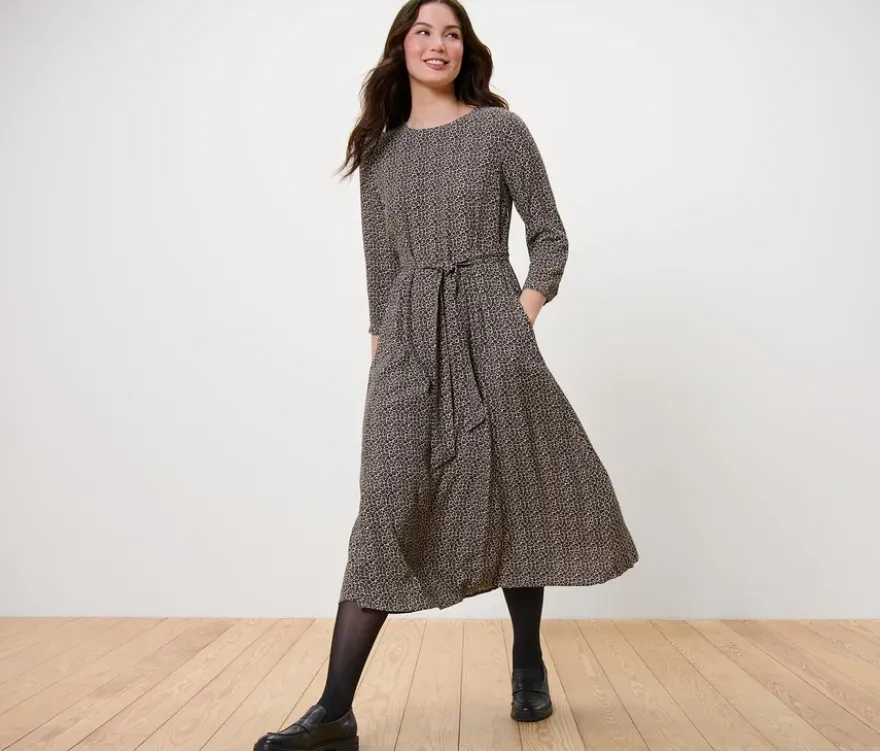 Bedrucktes Webkleid