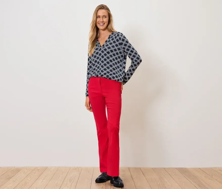 Bengalin-Hose Bootcut, rot