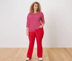 Bengalin-Hose Bootcut, rot